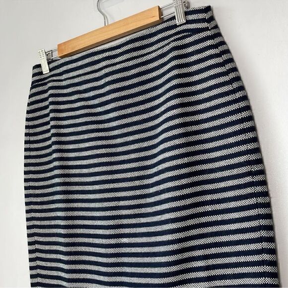 J. Crew Knit Wool Blend Stripped Skirt - Picture 4 of 10